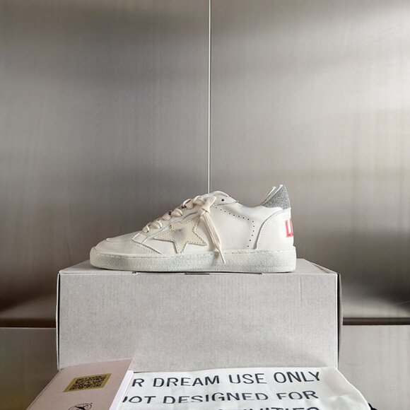 Golden Goose Women's Silver Tail Beige Star Dirty Shoes - Picture 5 of 7